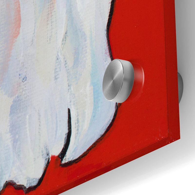  «Jackson» par Pat Saunders-Art mural en verre acrylique blanc, 36 po x 36 po, H 36 po x l 36 po