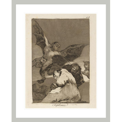 Soplones. (Tale-bearers—Blasts of wind) by Francisco de Goya -Framed Giclee Print