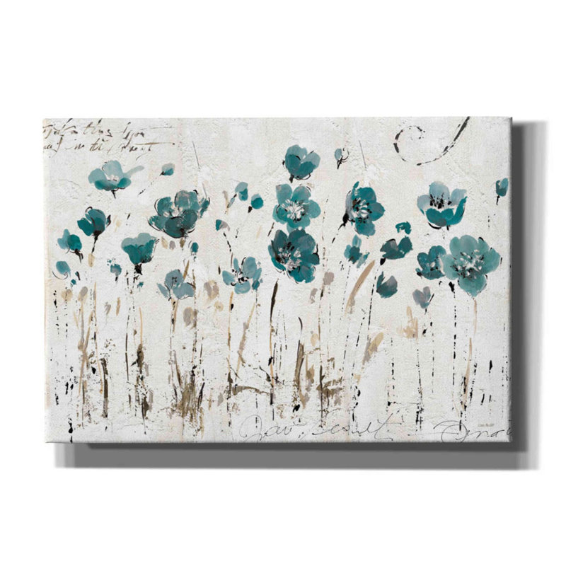 «Abstract Balance IV Blue» par Lisa Audit, art mural sur toile, H 18 po x l 26 po x P 0,75 po