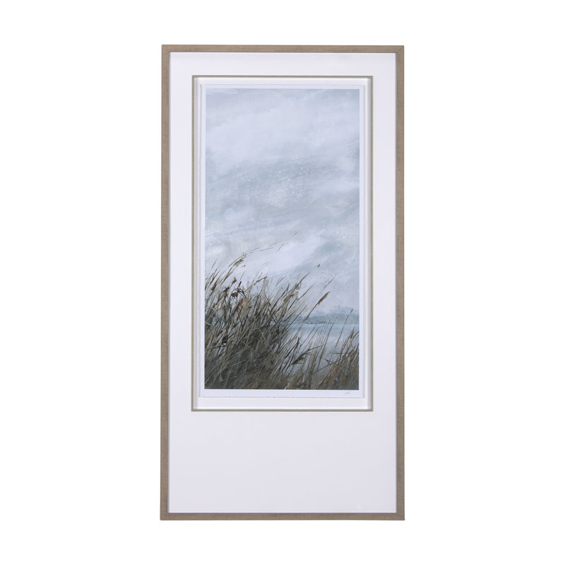 «Chilly Breeze I» par Natali a, reproduction d'art encadrée texturée matte sous verre, Chilly Breeze I