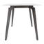 Modern Rectangular 64.46" Dining Table With Sintered Stone And Dark Grey Metal Legs, Stable, - Scratch, Heat Easy To Clean-391841758