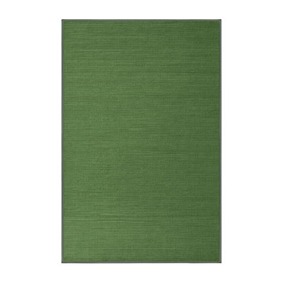 Machine Washable Solid Green Area Rug