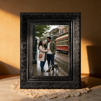 Cadre simple noir 3 pièces pour photos de 11 po x 14 po et présentation de photos de mariage