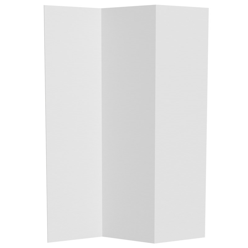 Paravent en carton Kuuda High, 3, Blanc, Remise de rangement en métal H 6 pi