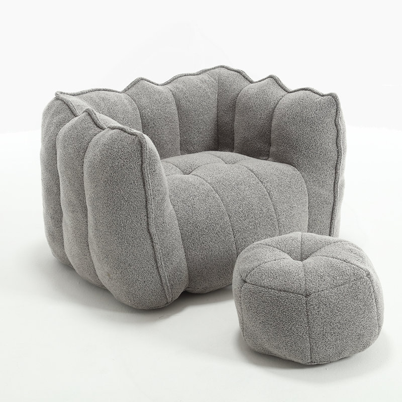 Fauteuil à billes souple avec mousse haute résilience pour un confort et une polyvalence ultimes dans les salons et les chambres