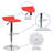 Orozco Contemporary Vinyl Adjustable Height Barstool with Solid Wave Seat and Chrome Base-1098382026