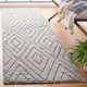 Russo Geometric Handmade Flatweave Silver Area Rug