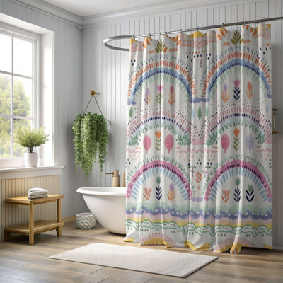 Light Rainbow Washes - Premium Shower Curtain