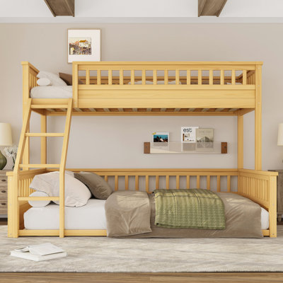 Bunk Bed With Ladder And Guardrails