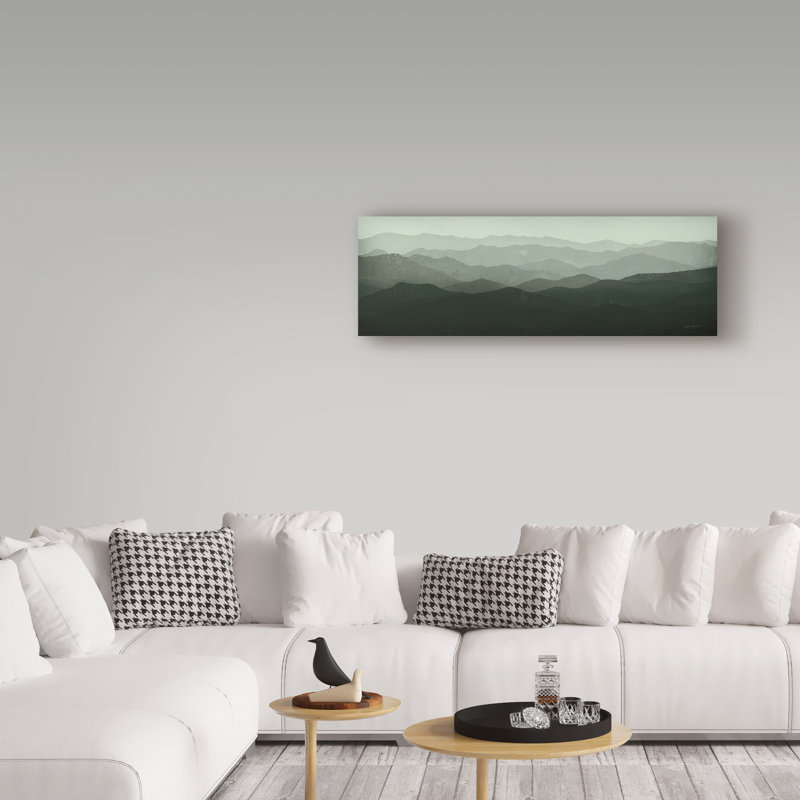« green montagne panorama », reproduction d’impression sur toile tendue, H 6 po x l 19 po x P 2 po