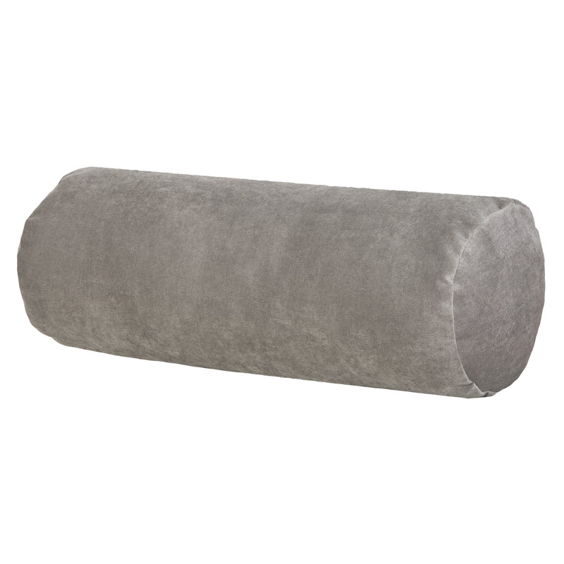 Polyester Bolster Pillow with Removable Cover and Insert, Smoke