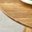 Table basse ronde en grain de bois en bois aggloméré - diamètre de 19,6 po, hauteur de 18,8 po. Autocollant de texture de grain de bois, surface de grain de bois exquis, plateau de table flexible assorti-1265113923