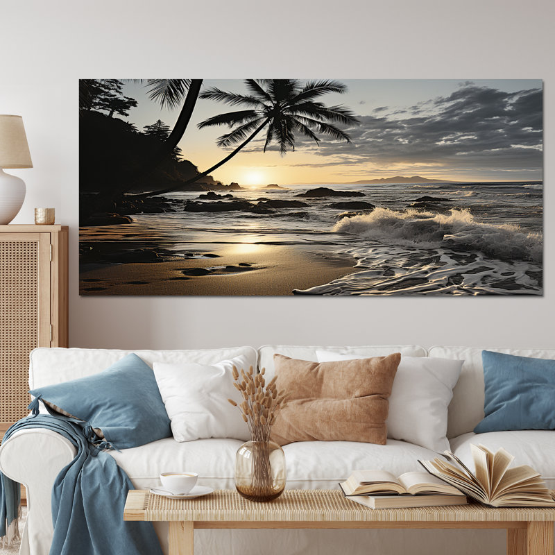 Alishka Beach Photo Tropical Escape IV - Coastal Beach, reproduction d'art sur toile encadrée, Toile tendue