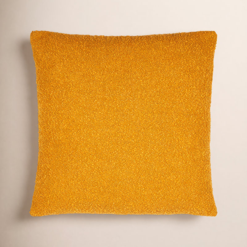 Coussin décoratif Amalfi Boucle, Bas, 20 po x 20 po, Jaune