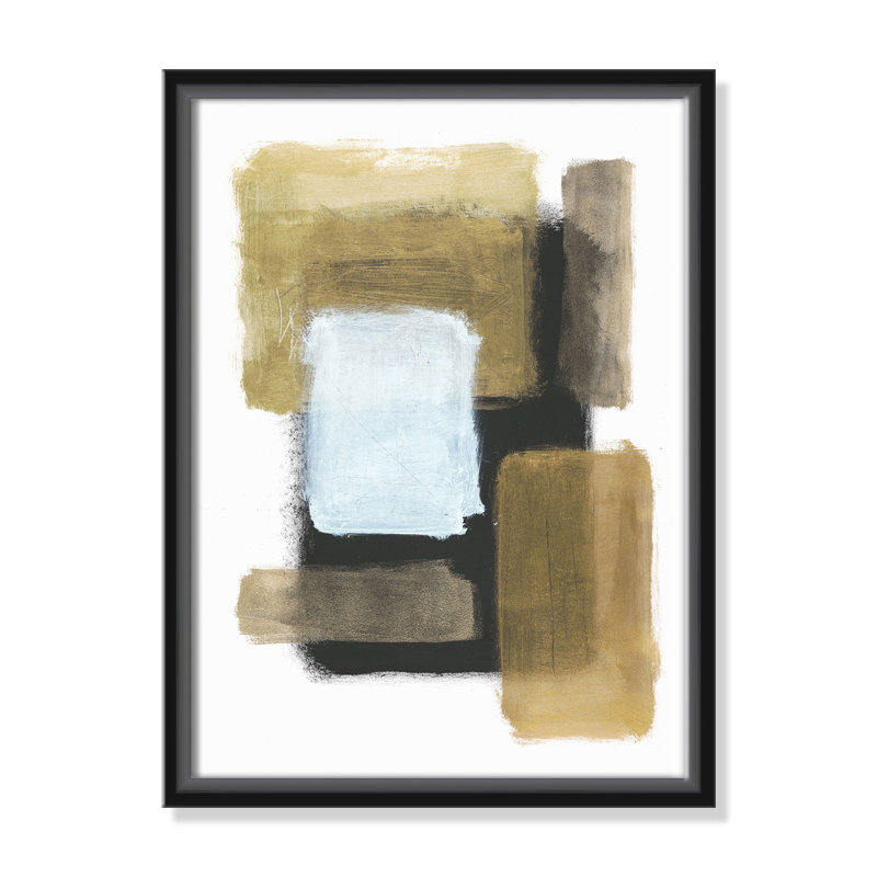 «Metallic Blocking No 1 - Floater Frame», reproduction d'art sur toile, Cadre noir, H 16 po x l 12 po x P 2 po