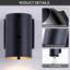 Applique murale d'extérieur 7 po en noir, 1 lumière d'extérieur, luminaire cylindrique, (H 7 po x l 5 po), (paquet de 2)
