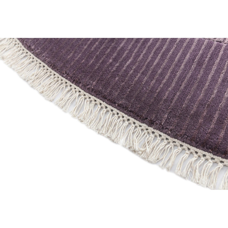 Tapis rond rond mauve
