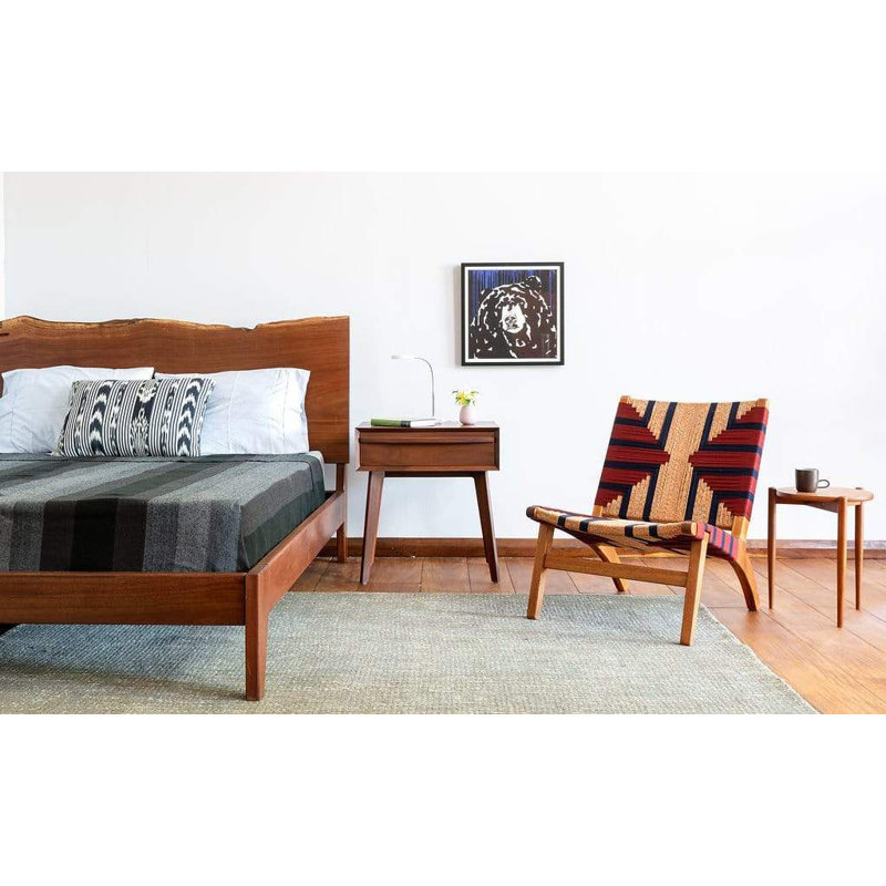 Masaya Lounge Chair, Natura/Mist Pattern, Brown