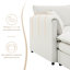 Canapé en U en chenille avec repose-pieds, canapé-lit double à 6 places, canapé spacieux de 134 x 66 po au choix pour le salon, coussins et housse chic et amovible