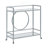 Contemporary Bar Cart With 2 Glass Shelves, Gray Finish