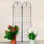 Paquet de 4 treillis de jardin en métal pour plantes grimpantes 86,7 po