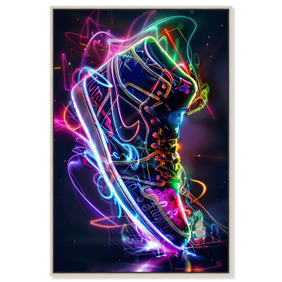 Décoration murale Sneaker Bright Lights Sneaker par Art Remedy