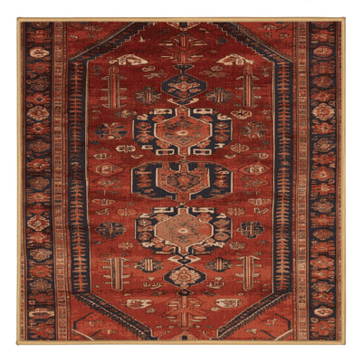 Tapis brun lavable à la machine