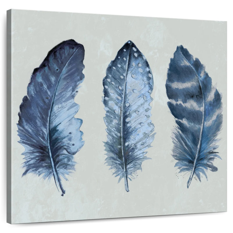 Kerner Indigo Blue Feathers I