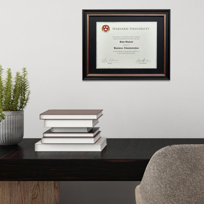 Blakes Wood Beveled Picture Frame with Mat