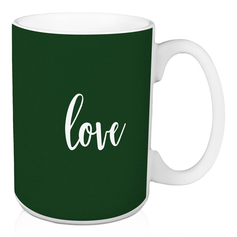 Grande tasse à café love Hardeman, Vert foncé
