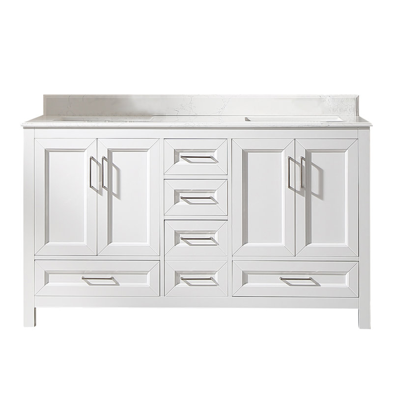 Ensemble de meuble-lavabo double 60 po Red Barrel Studio®