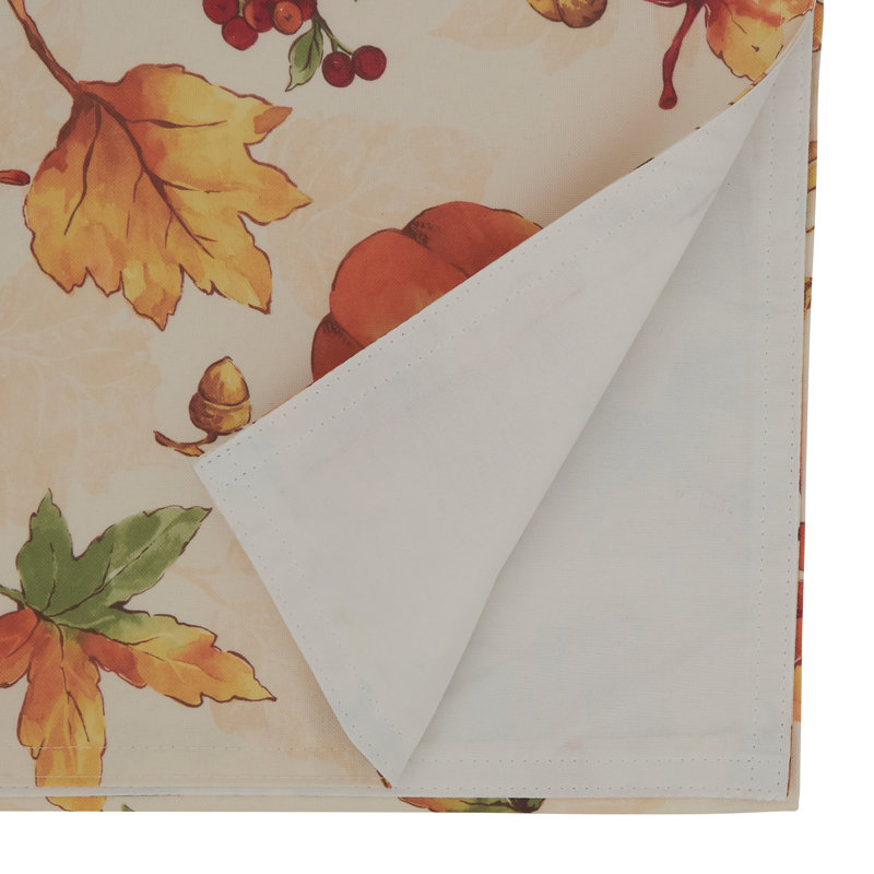 Fall Pumpkin Design Polyester Table Runner