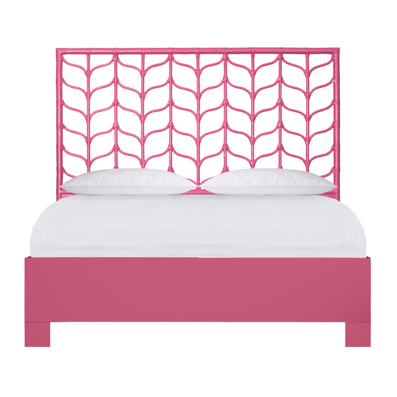 Lit plateforme Ivy, Grand, Rose vif