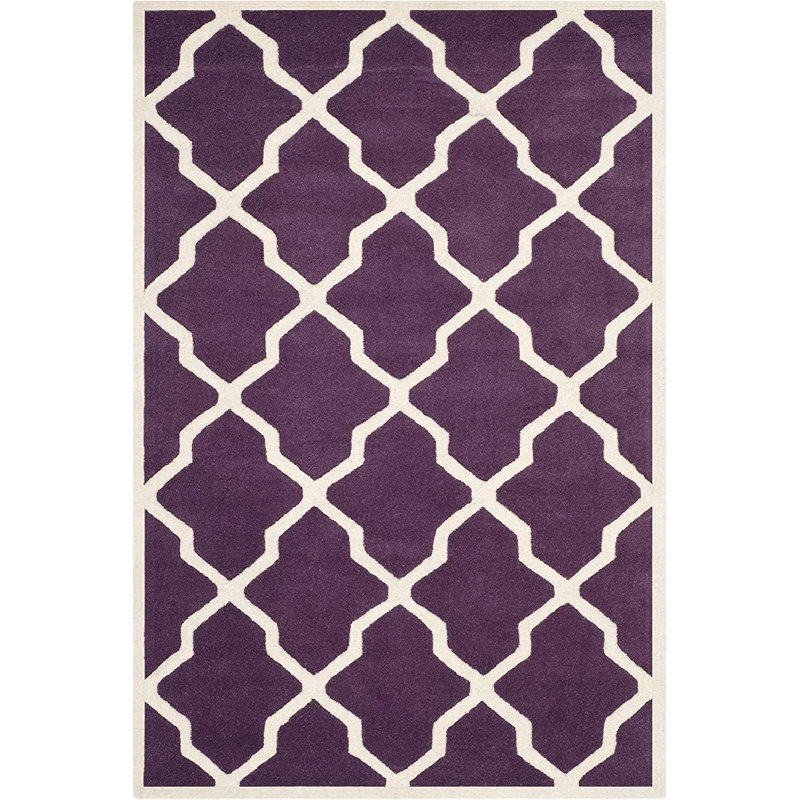 Carolene Hand Tufted Wool Geometric Rug, Rectangle 3' x 5'
