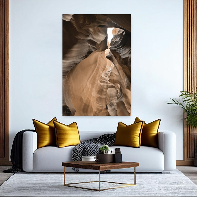 Tourbillon de grès, art abstrait contemporain, H 60 po x l 40 po