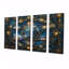 Mystic Merkaba Blue Seal - Art mural abstrait sur toile, 4 pièces-1722275044