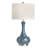 28.75" Glass Table Lamp With White Shade