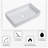24"X14" White Ceramic Rectangular Vessel Bathroom Sink
