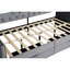 Lit de jour simple avec rangement en velours gris - aucun sommier nécessaire, cadre en bois avec circulation d'air supérieure et support rembourré 2 tiroirs, taille, ressort, design élégant