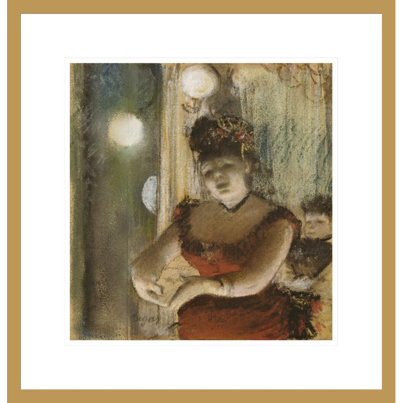 «Singer in a Café» par Edgar Degas, impression giclée encadrée, H 18,42 po x l 17,75 po