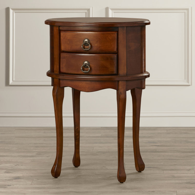 Whitley Oval Side Table, Olive Ash Burl