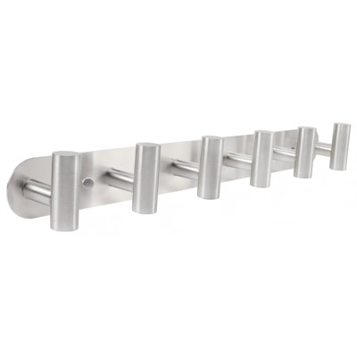 Coat Hook Rack, Wall Mounted Coat Rack , Heavy Duty Towel Hook Rack Wall Hooks (Nickel)