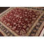 Tapis décoratif en Bourgogne noué à la main 8 pi x 9 pi 9 po de conception unique Ivoire/noir