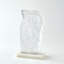 Mother and Child Case Glass Sculpture on a Stone Base