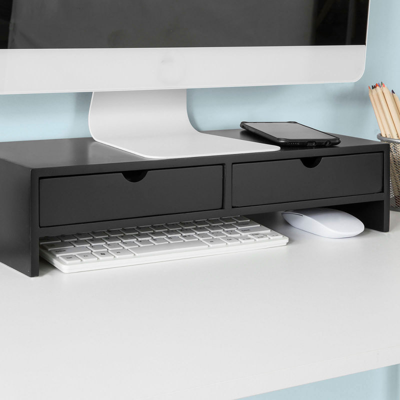 Stenkil Manufactured Wood Monitor Stand, Black