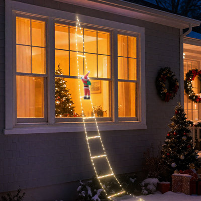10FT Warm White LED Christmas Ladder Lights