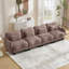 Canapé de soutien surdimensionné en chenille 4 places, avec 4 coussins de taille exquise, conception ergonomique incurvée, canapé modulaire facile à assembler pour le bureau du salon, poussière de rose-133914849-133914852