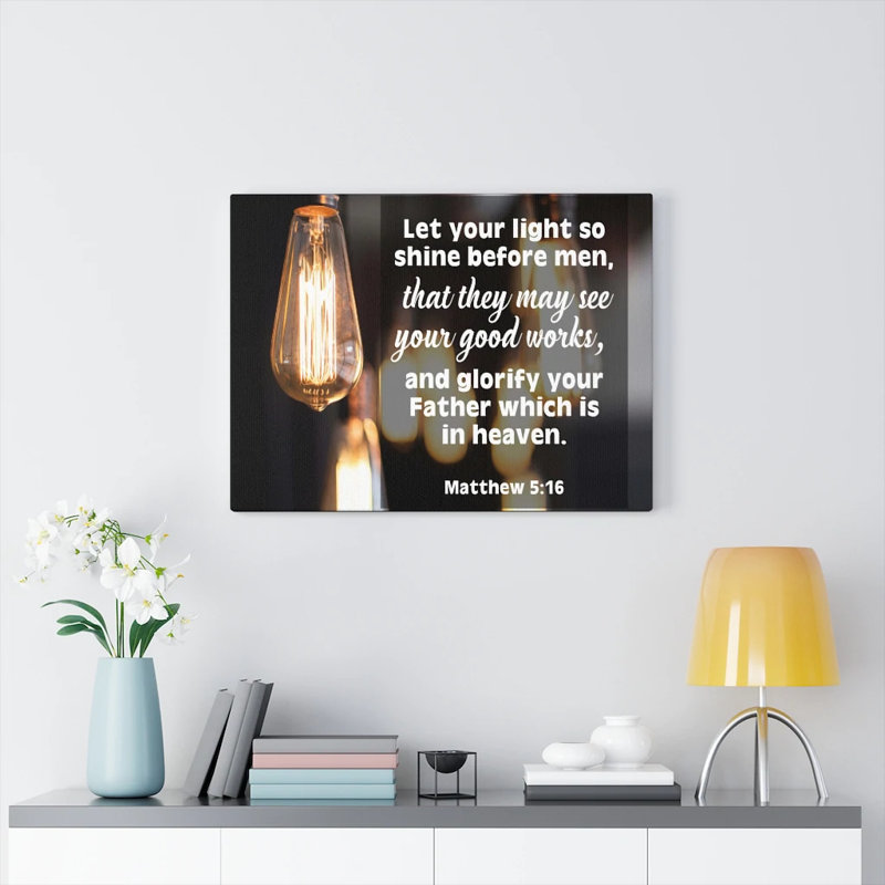 Reproduction biblique sur toile, «Glorifier ton père», art de Saint-Jean 5: 16 Art_296424, 12" H x 16" W x 1.25" D