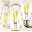 Ampoule à filament rétro ST64, culot E26, blanc chaud 2700K, paquet de 6, ampoule en verre transparent à intensité variable