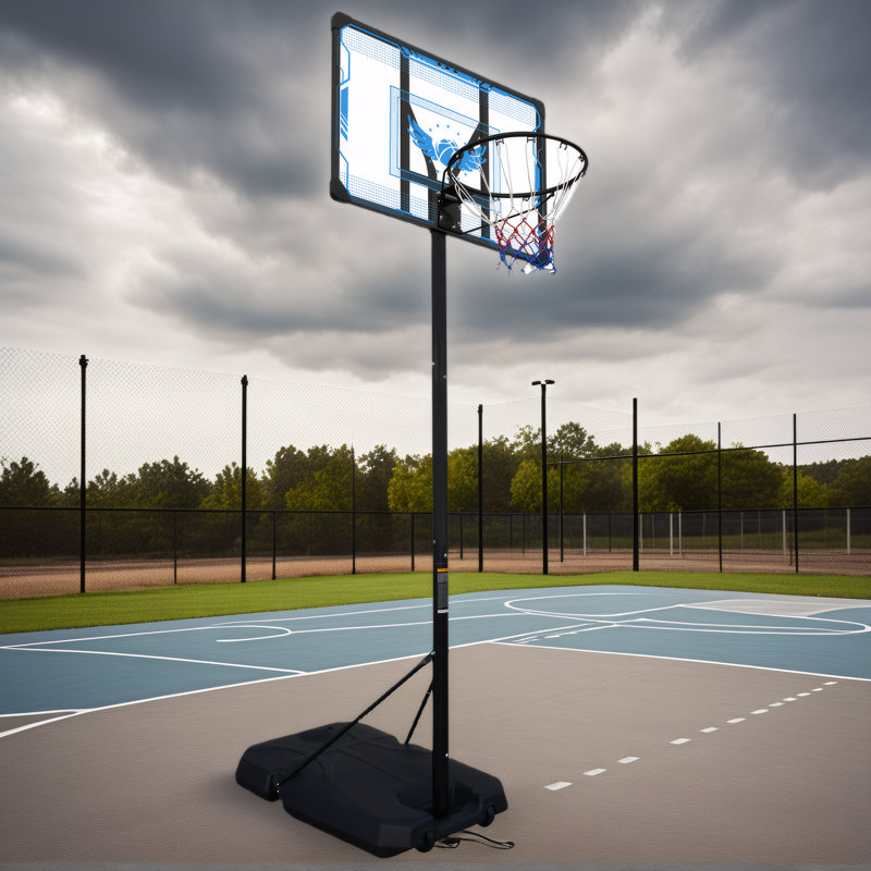 Support de basketball portatif pour enfants et adultes - Hauteur réglable de 4,7 à 10 pi, utilisation intérieure et extérieure
